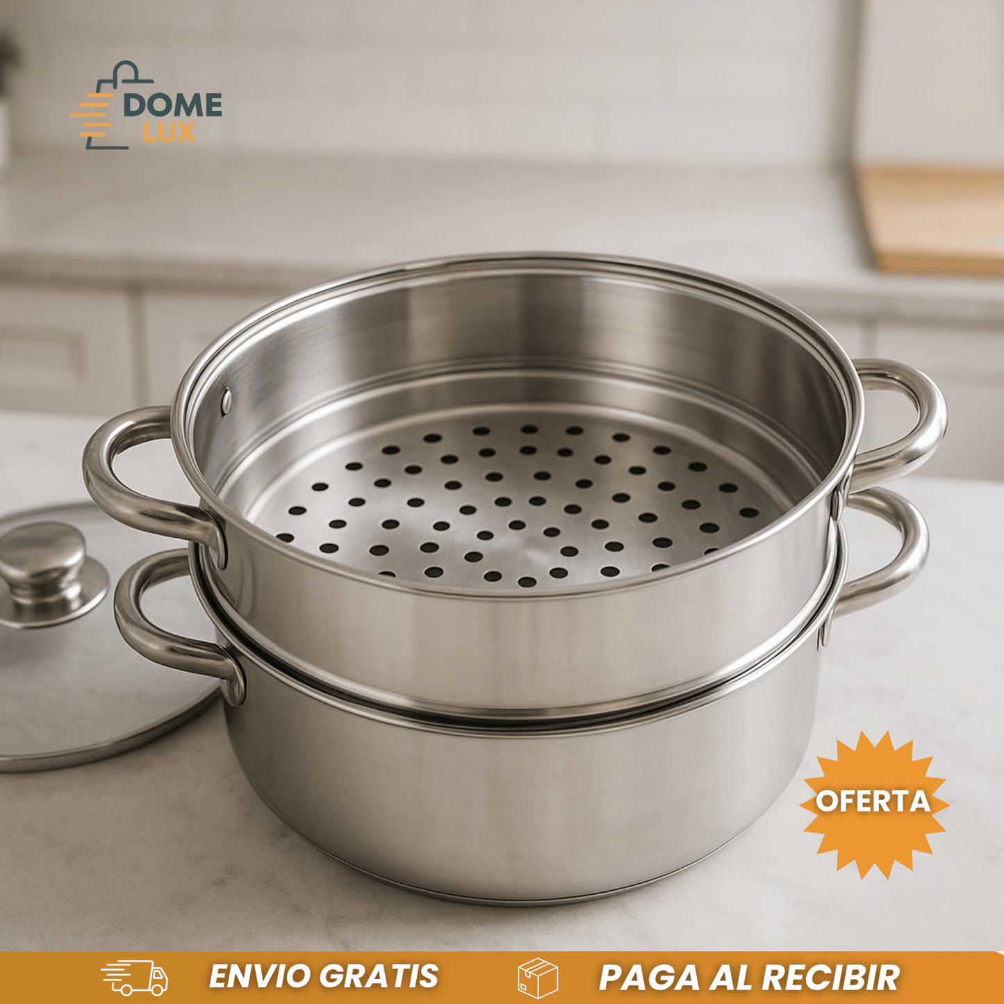 OLLA VAPORERA En acero inoxidable