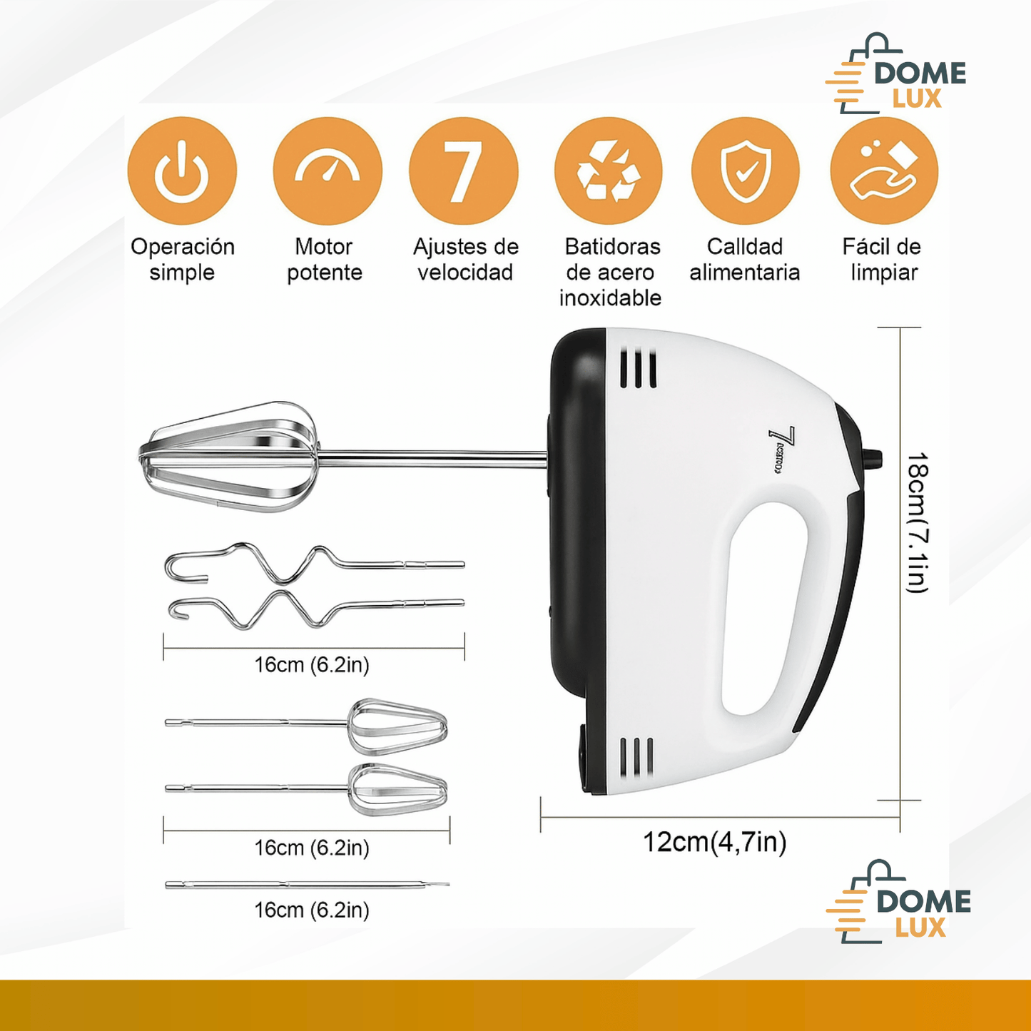 BATIDORA ELECTRICA 7 Velocidades