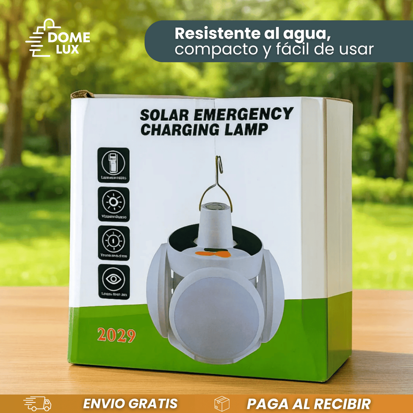 BOMBILLA LED SOLAR 4 BOMBILLOS