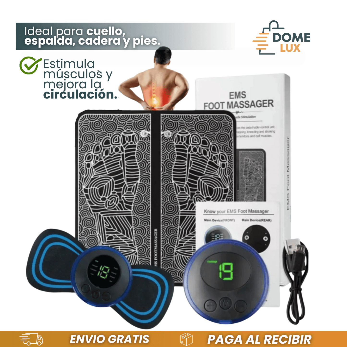 MASAJEADOR + TAPETE ELECTRODOS