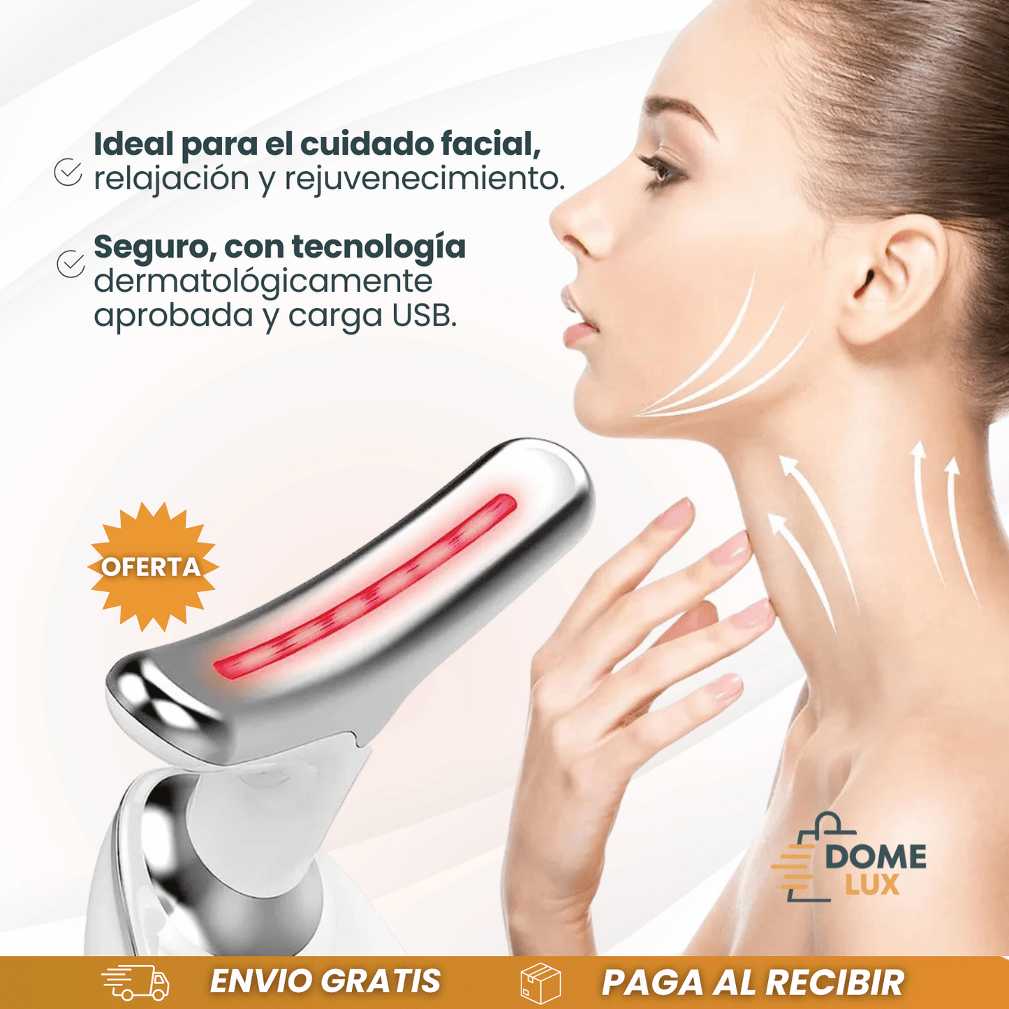 MASAJEADOR FACIAL LUZ LED