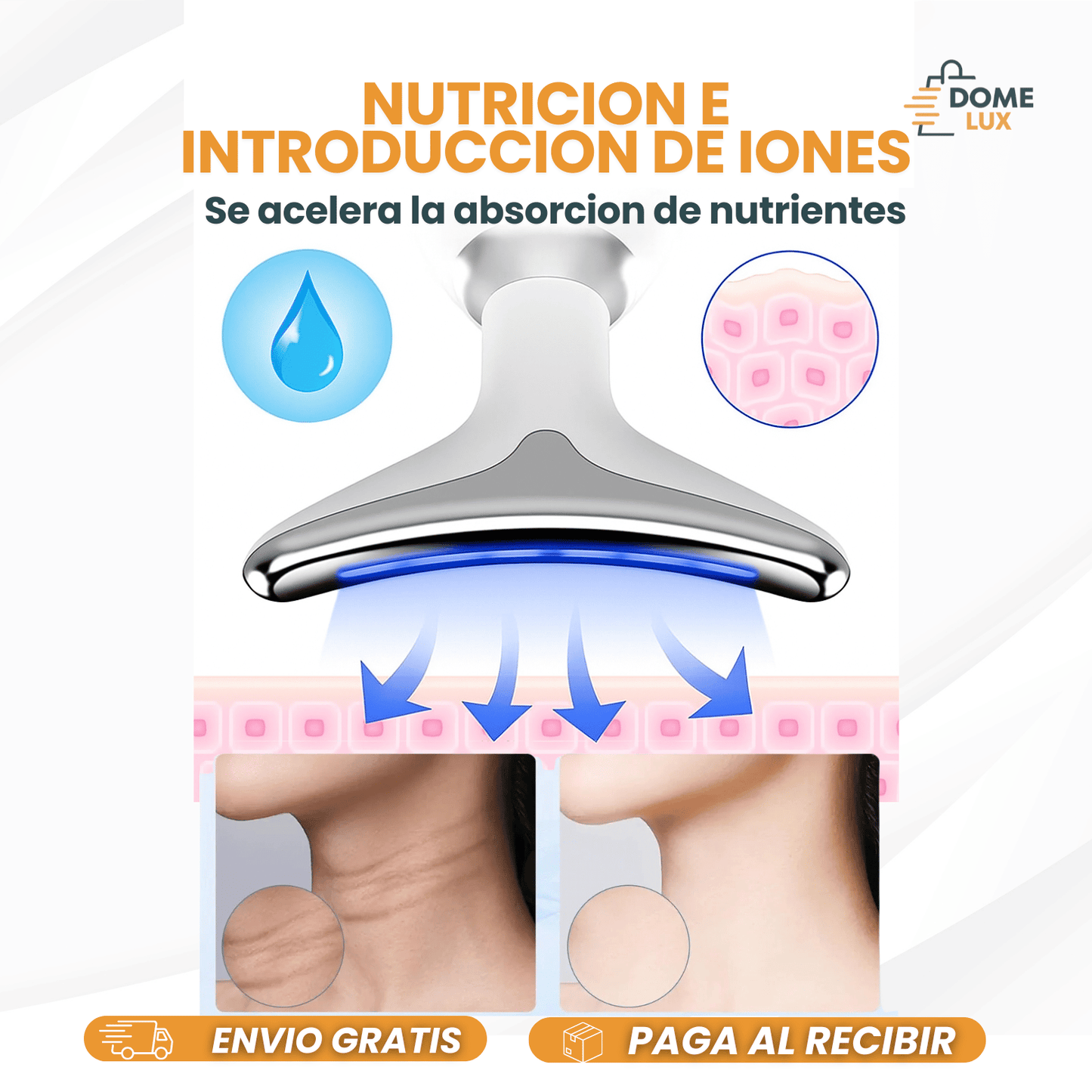 MASAJEADOR FACIAL LUZ LED