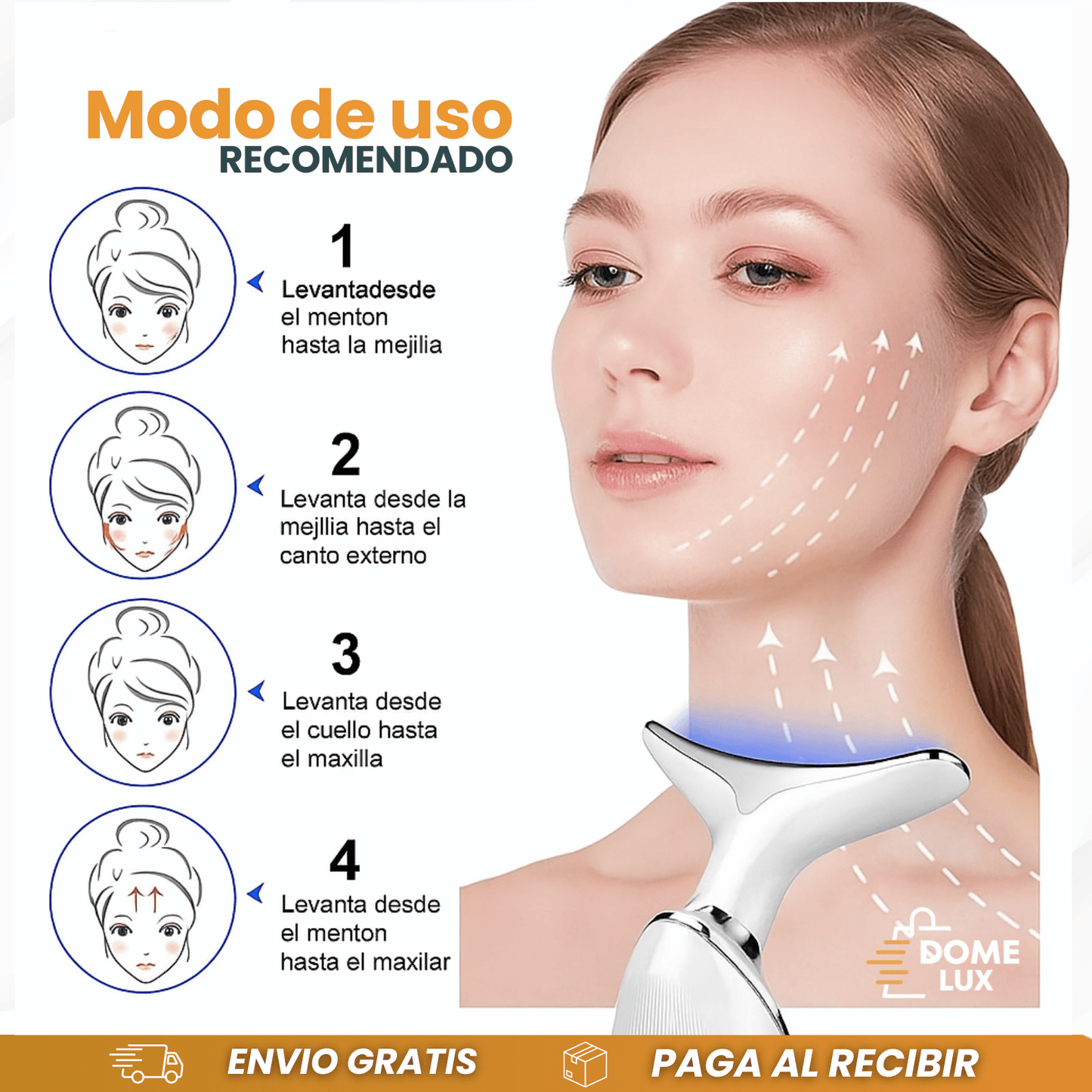 MASAJEADOR FACIAL LUZ LED