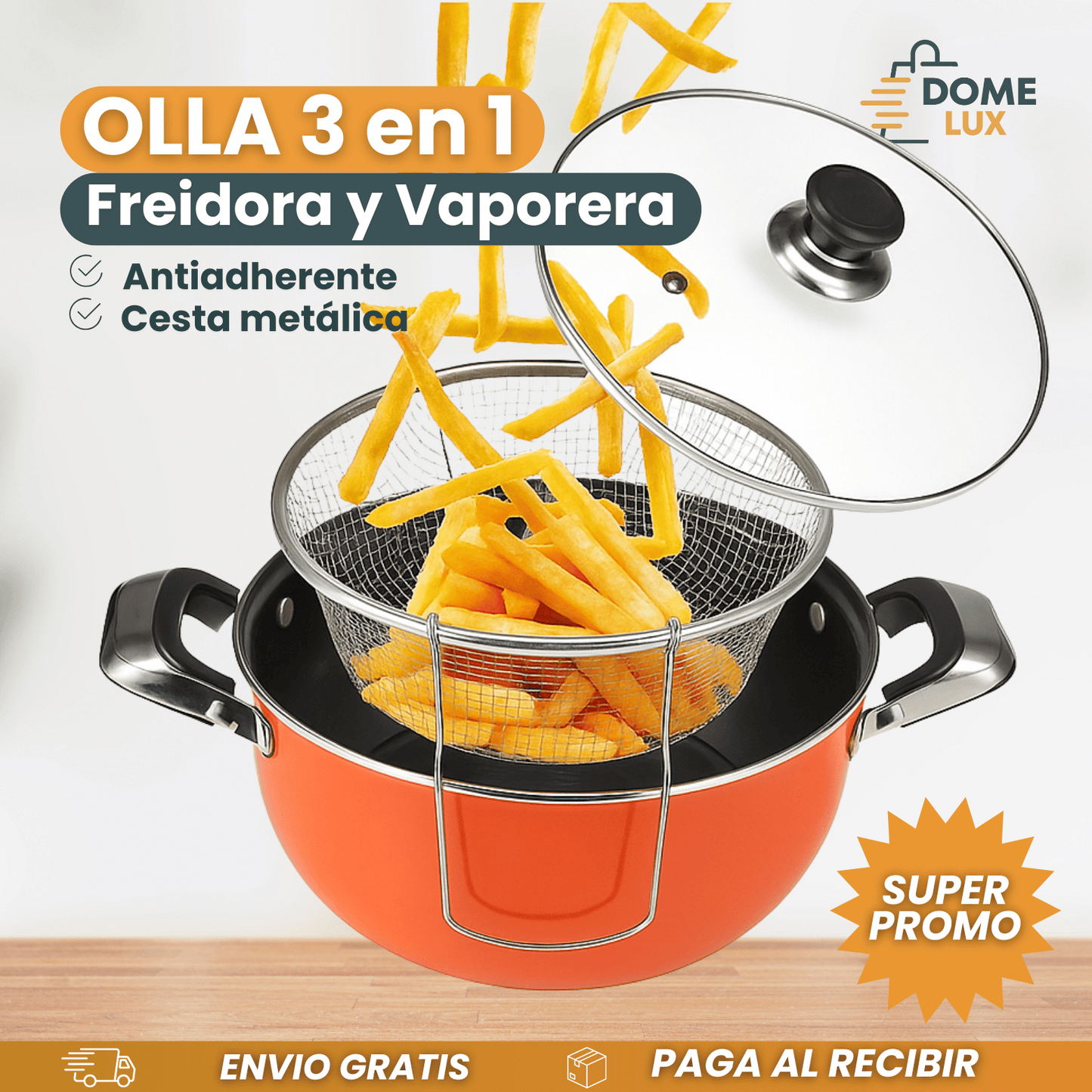 OLLA AL VAPOR Y FREIDORA