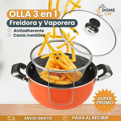 OLLA AL VAPOR Y FREIDORA